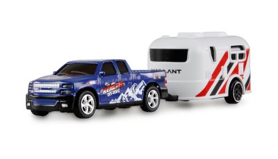 RC pick-up Die cast gegoten met caravan aanhangwagen 1 op 64 RTR 